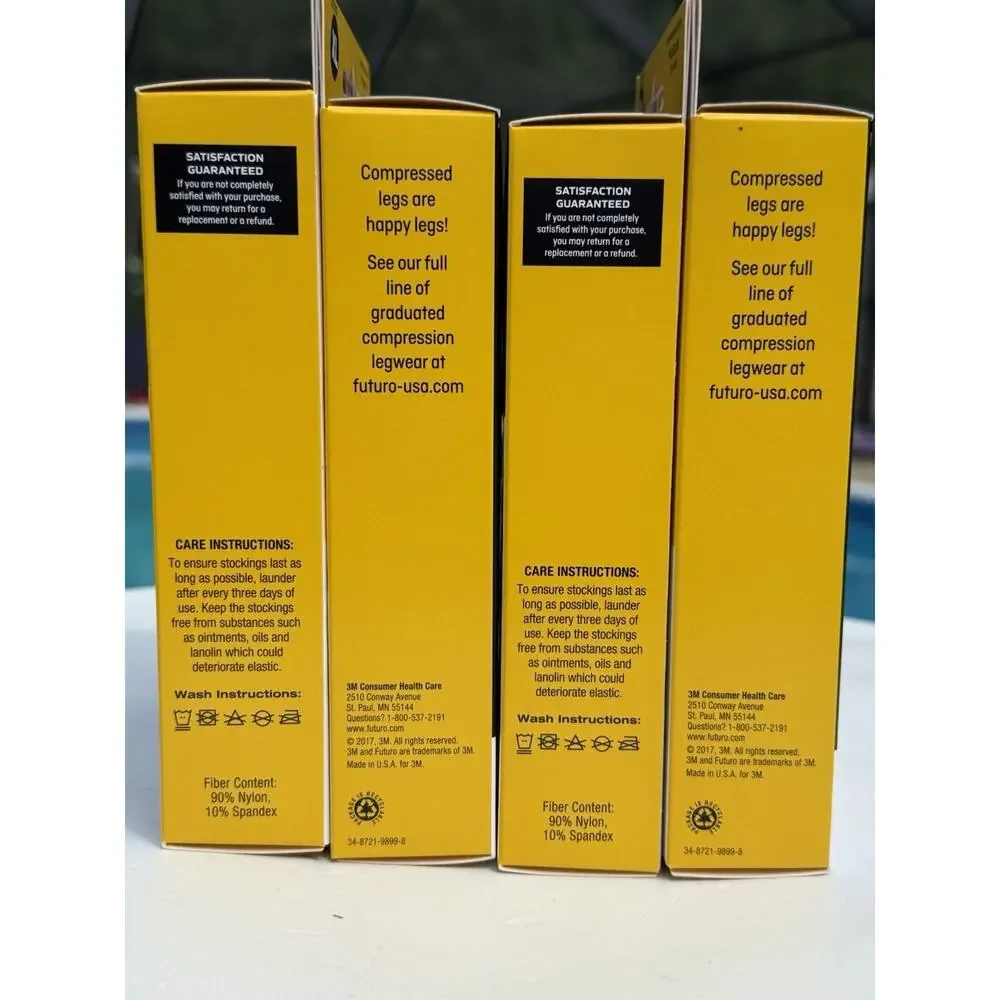 (4)Futuro Knee-Length Moderate Compression Stockings - 18-21 mmHg - XL